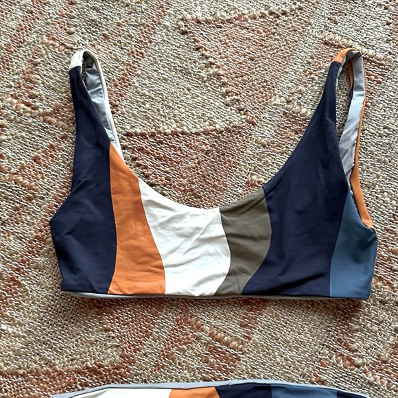 Cala de La Cruz Bikini Set High Waist Colorblock Sara Top and Scarlette Bottom - Picture 11 of 15